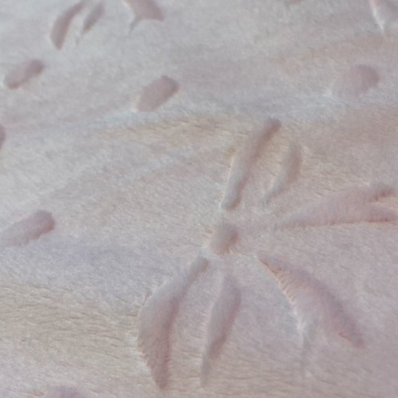 KYLE & DEENA Beautiful Pink/White Baby Blanket Satin Trimmed 30" x 30" - Picture 7 of 10